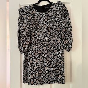 Zara floral mini dress